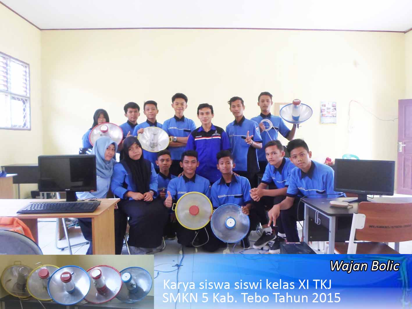 Kreativitas SMK 5 Tebo jurusan TKJ Kelas XI membuat produk 