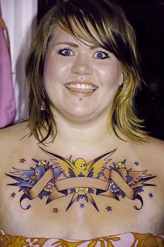 Chest Angel Tattoos