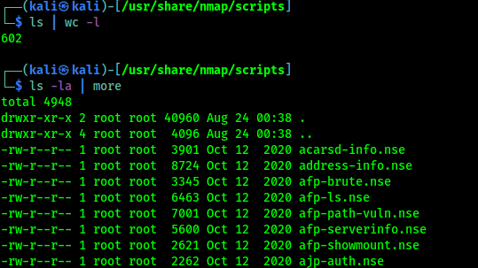 Nmap scripts for security testing