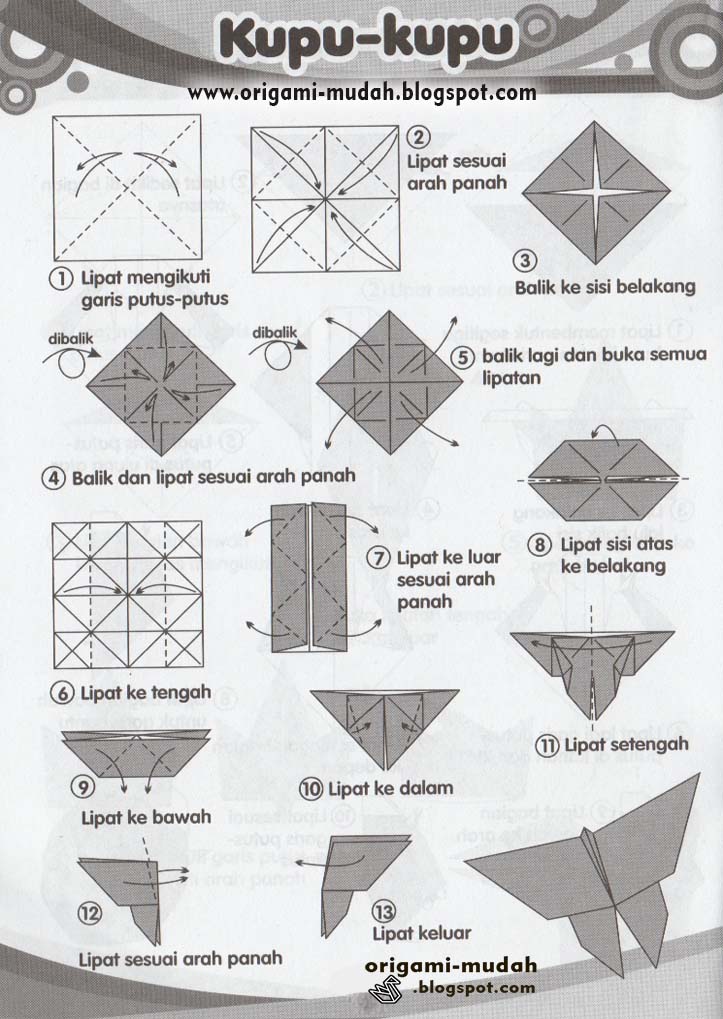 Cara Buat Origami  Kupu2 Tutorial  Origami  Handmade