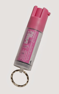 Breast Cancer- SABRE RED Police Strength Pepper Spray - Pink Economy Key Ring