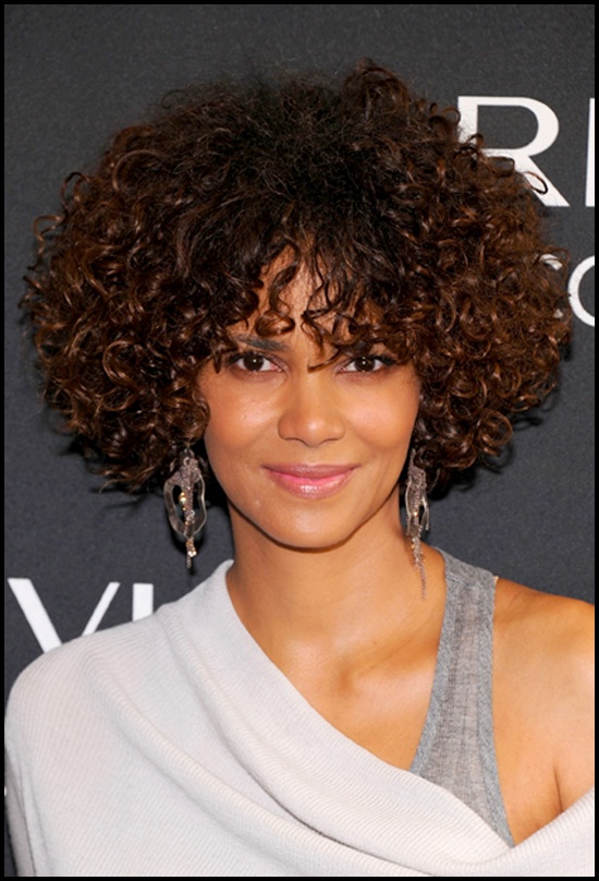 to medium length curly hair can be worked in myriad styles just look ...