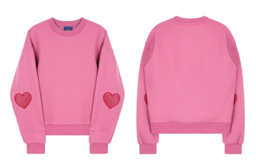  Heart Patch Detail Sweatshirt