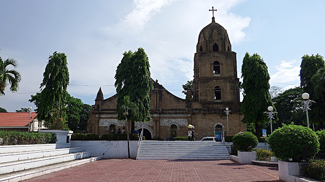 plaza and entrance of Guimbal Church Iloilo