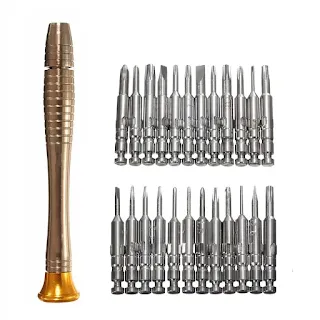 The 25 piece precision screwdriver set is ideal for small-scale jobs like computer, electronics and watches repair hown-store