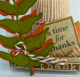 SRM Stickers Blog -Shelly Kurth- #Thanksgiving #candle #quickcard #stickers #twine #clearbox