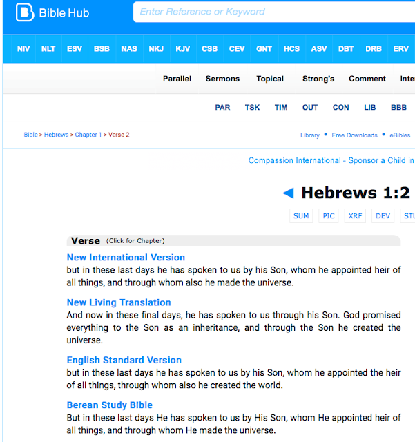 FALSE Trinitarian translation of Hebrews 1:2. 1.