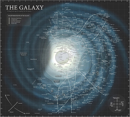 Detailed Map of the Star Wars Universe. Ever wonder just how far the kessel 