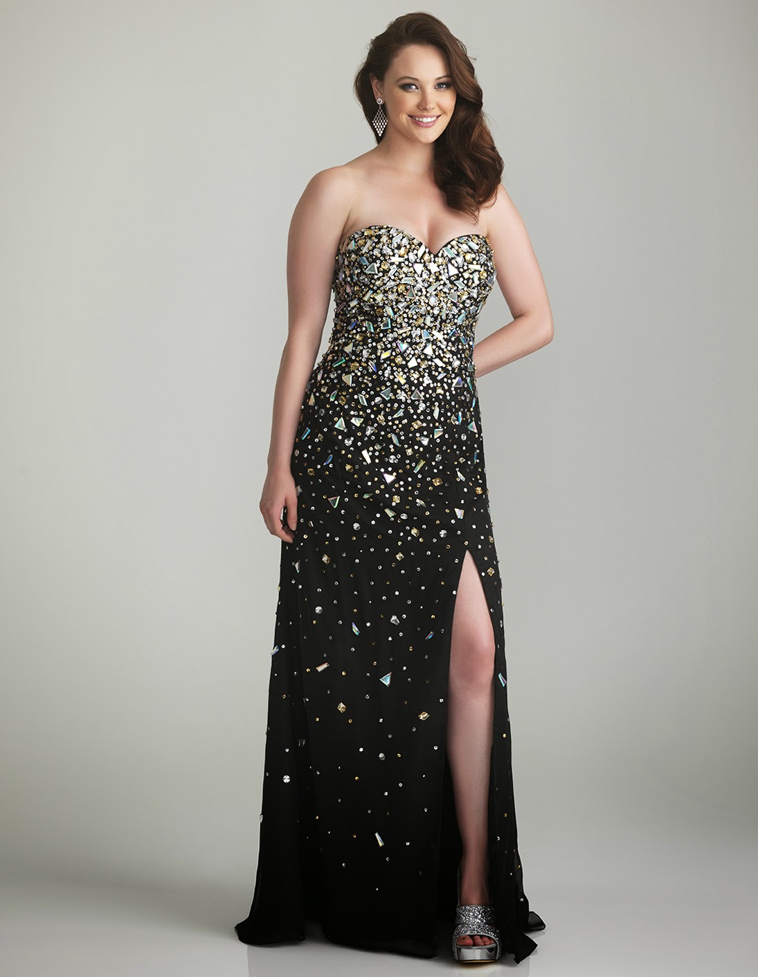  Black  Plus  Size  Prom  Dresses  Gowns  2014 Prom  Dresses  