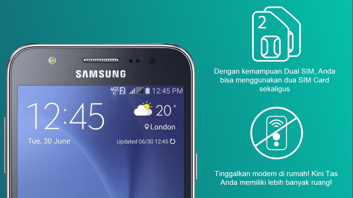 Samsung Galaxy J5 Internet Anti Lemot Dengan 4G LTE