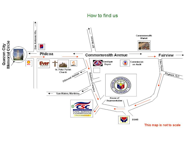 Civil Service Commission Map