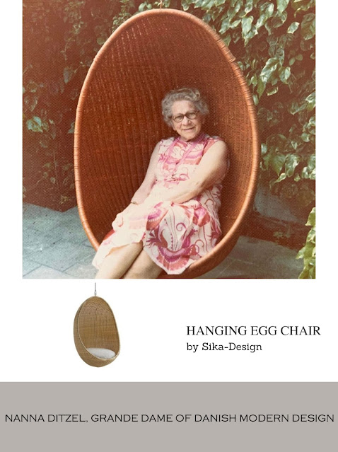 SCANDINAVIAN DESIGN MID CENTURY MODERN - NANNA DITZEL HANGING EGG CHAIR