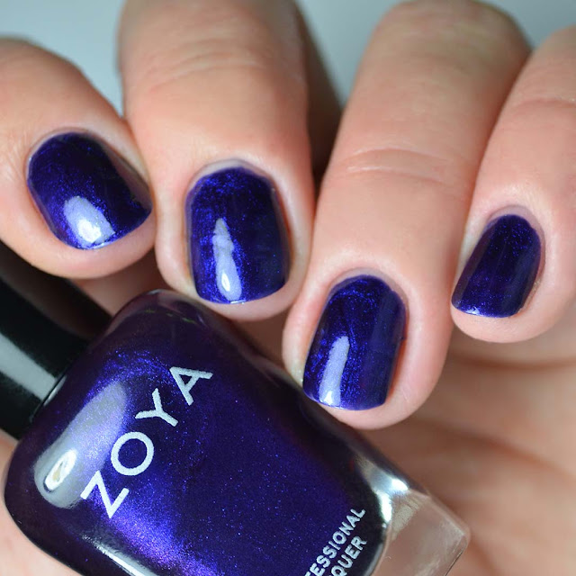 deep blue metallic nail polish swatch