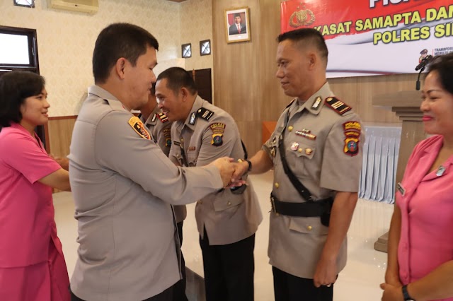 Polres Simalungun Gelar Pisah Sambut, Kapolsek Bangun dan Kasat Samapta Resmi Diganti