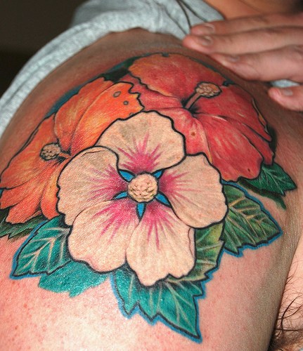 hawaii flower tattoo