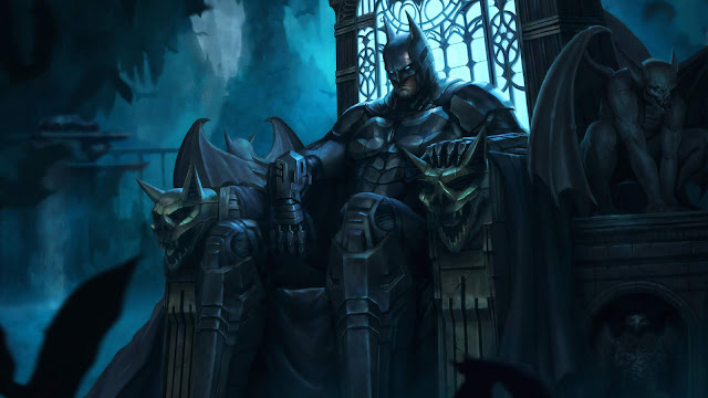 Batman Sitting On Throne