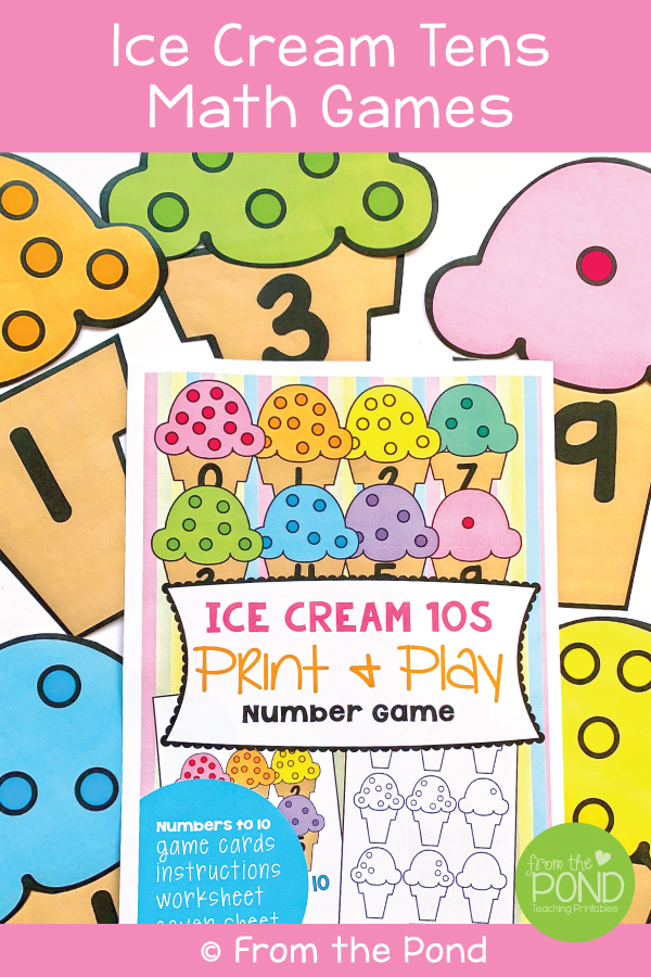 Ice Cream Tens Math Center