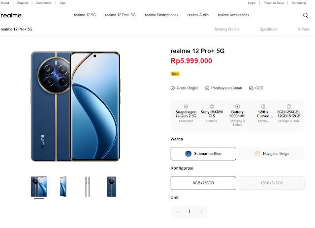 Harga Realme 12 Pro+ 5G