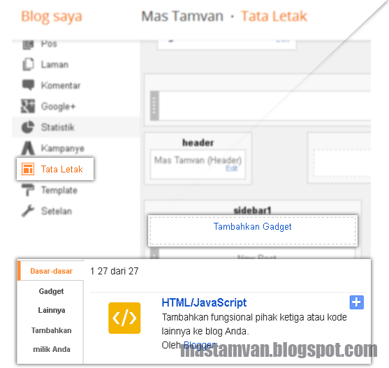 Layout Tata Letak Blogger