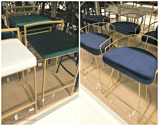 modern brass counter stools