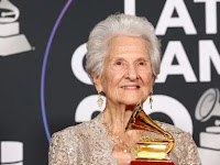 95-year-old Angela Álvarez wins Best New Artist at this year's Latin Grammys.