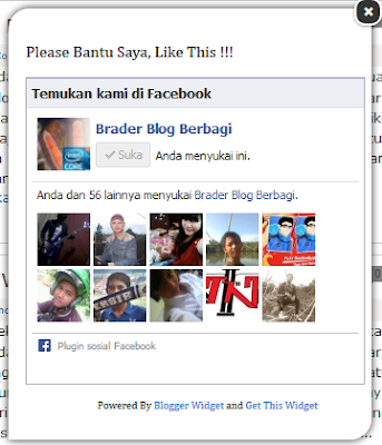 Cara Memasang Widget Like Box Facebook Melayang di Blog