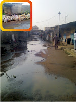 Burst pipe Floods Street while House No. 3 may be demolish