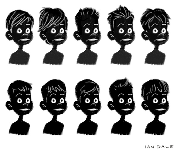 Cartoon boy hairstyle