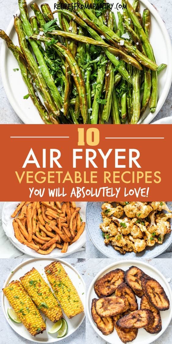 Tired of the same old boring and bland veggies? These 10 Amazing Air Fryer Vegetable Recipes are exactly what you've been looking for! With the air fryer, all it takes is just a few minutes and a tiny bit of oil to serve up totally crave-worthy veggies that are tender in the middle and delightfully crunchy on the outside. #airfryer #airfryerrecipes #healthyairfryerrecipes #airfryervegetables #eatyourveggies #airfried #air-fryer #vegetables #healthyrecipes