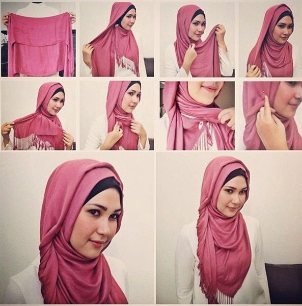  khususnya untuk perempuan memang tidak lepas dari yang namanya jilbab 22 Gambar Tutorial Jilbab Segi Empat Simple Terbaru 2017/2018