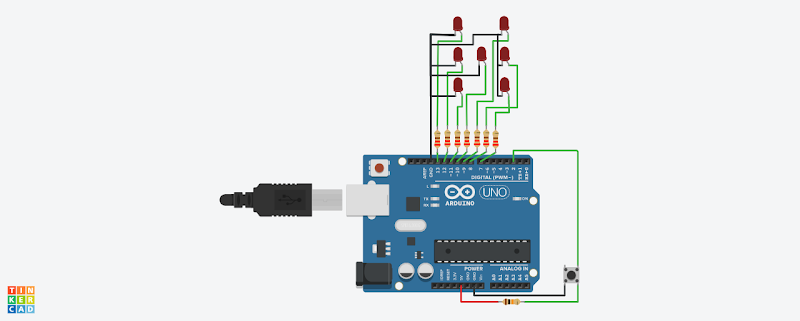 Membuat Dadu Menggunakan LED dan Arduino