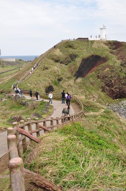 Jeju-Long and winding road to the lighthouse at Seopjikoji