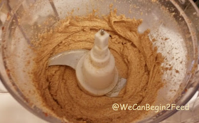 Homemade Roasted Almond Butter by @WeCanBegin2Feed