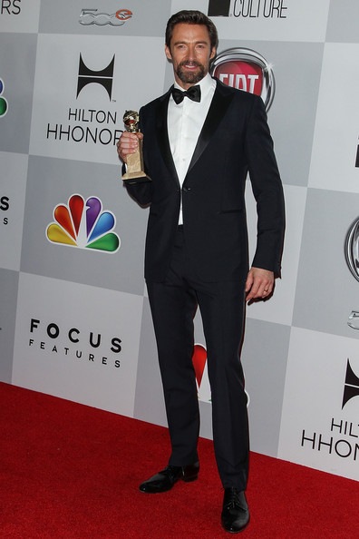 Hugh Jackman arrives at NBC Universal's 70th Annual Golden Globe Awards