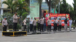 Polresta Bandar Lampung bersama Forkopimda Gelar Apel Kesiapan Pengamanan Malam Tahun Baru 2021