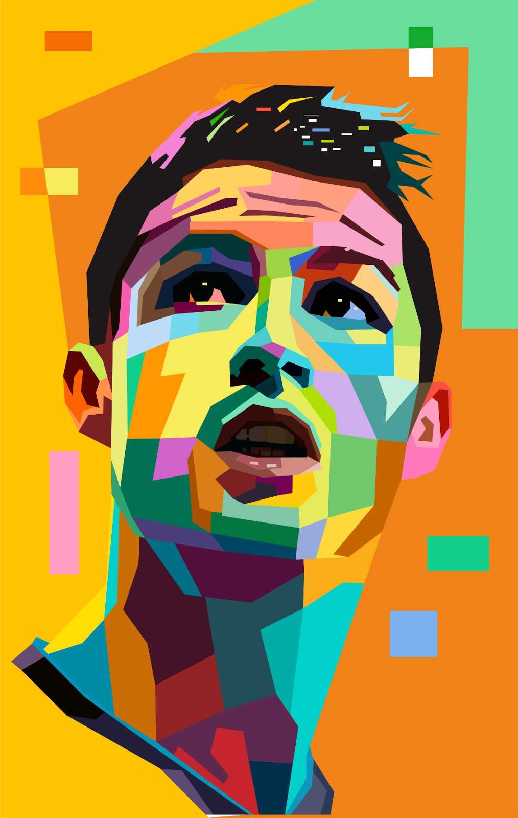 Download Contoh Gambar  WPAP Kualitas HD Tukang Ketik 