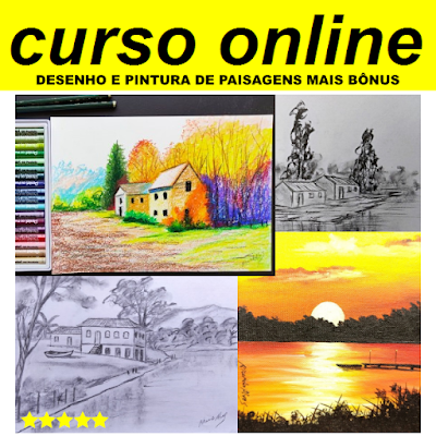 Curso Online de Desenho de Paisagens Naturais e Casarios [ARTETERAPIA]