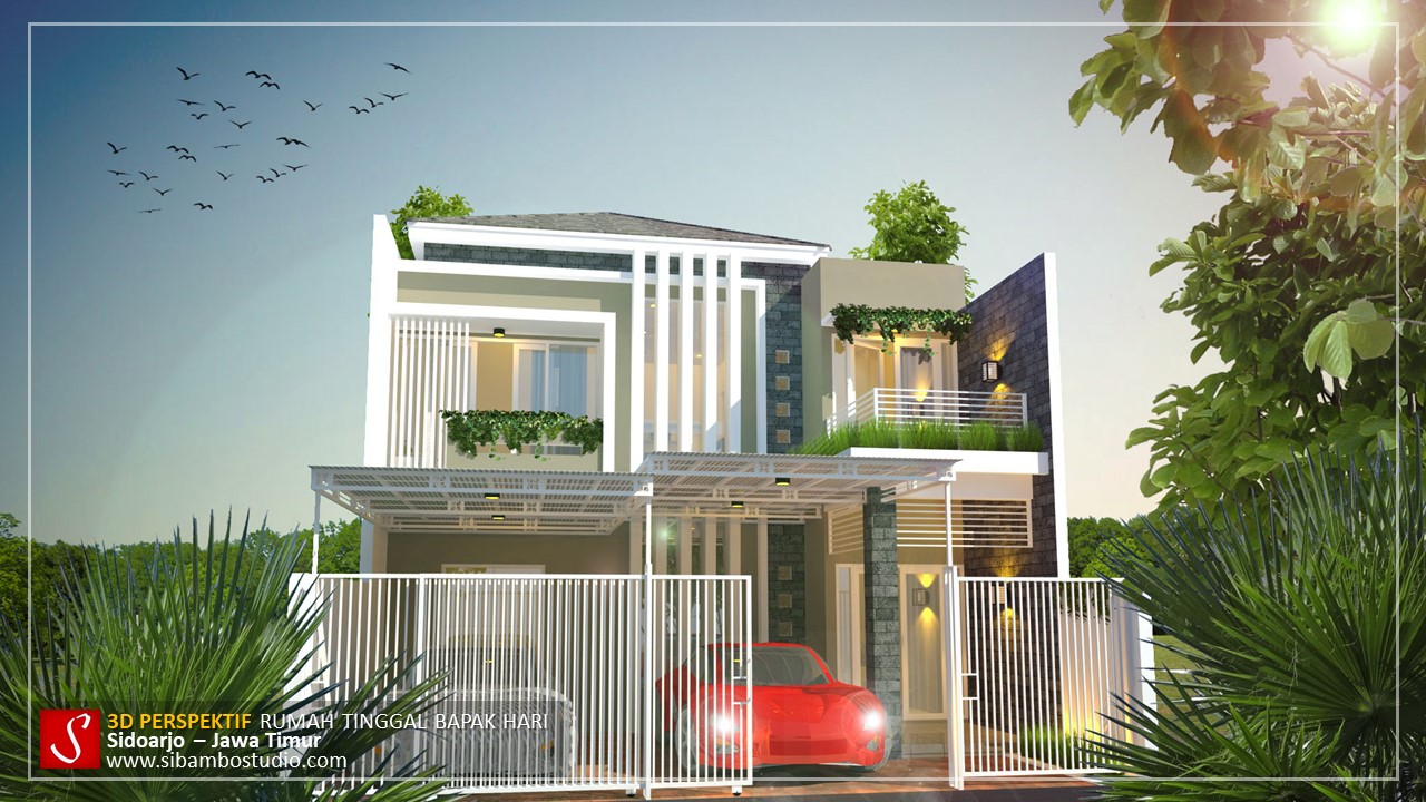 Gambar Desain  Rumah  Minimalis 2  Lantai  Dengan  Balkon  