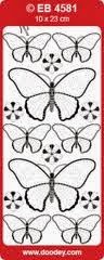 Butterfly embroidery peel off stickers at Foil Play