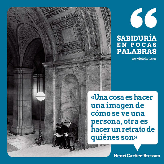 "Una cosa es hacer una imagen de cómo se ve una persona, otra es hacer un retrato de quiénes son", Paul Caponigro.