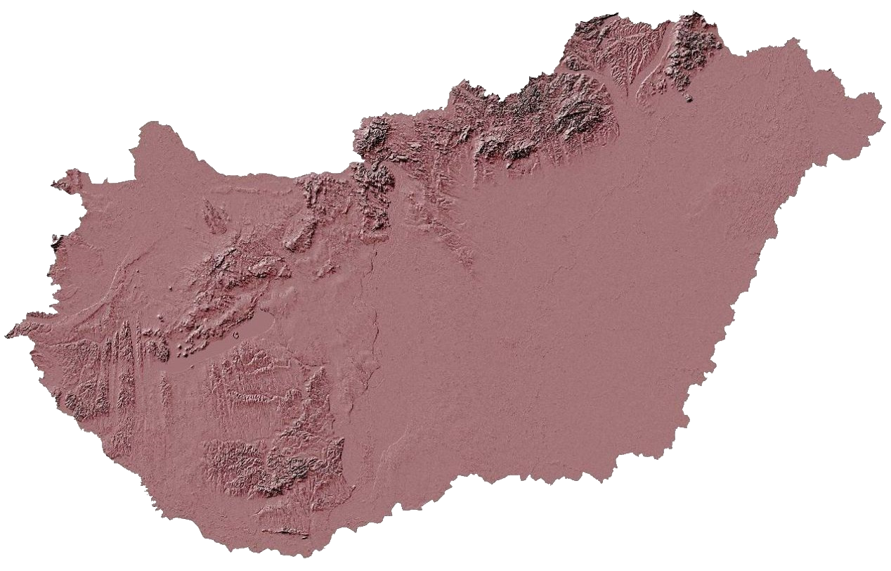 Hungary Relief Map
