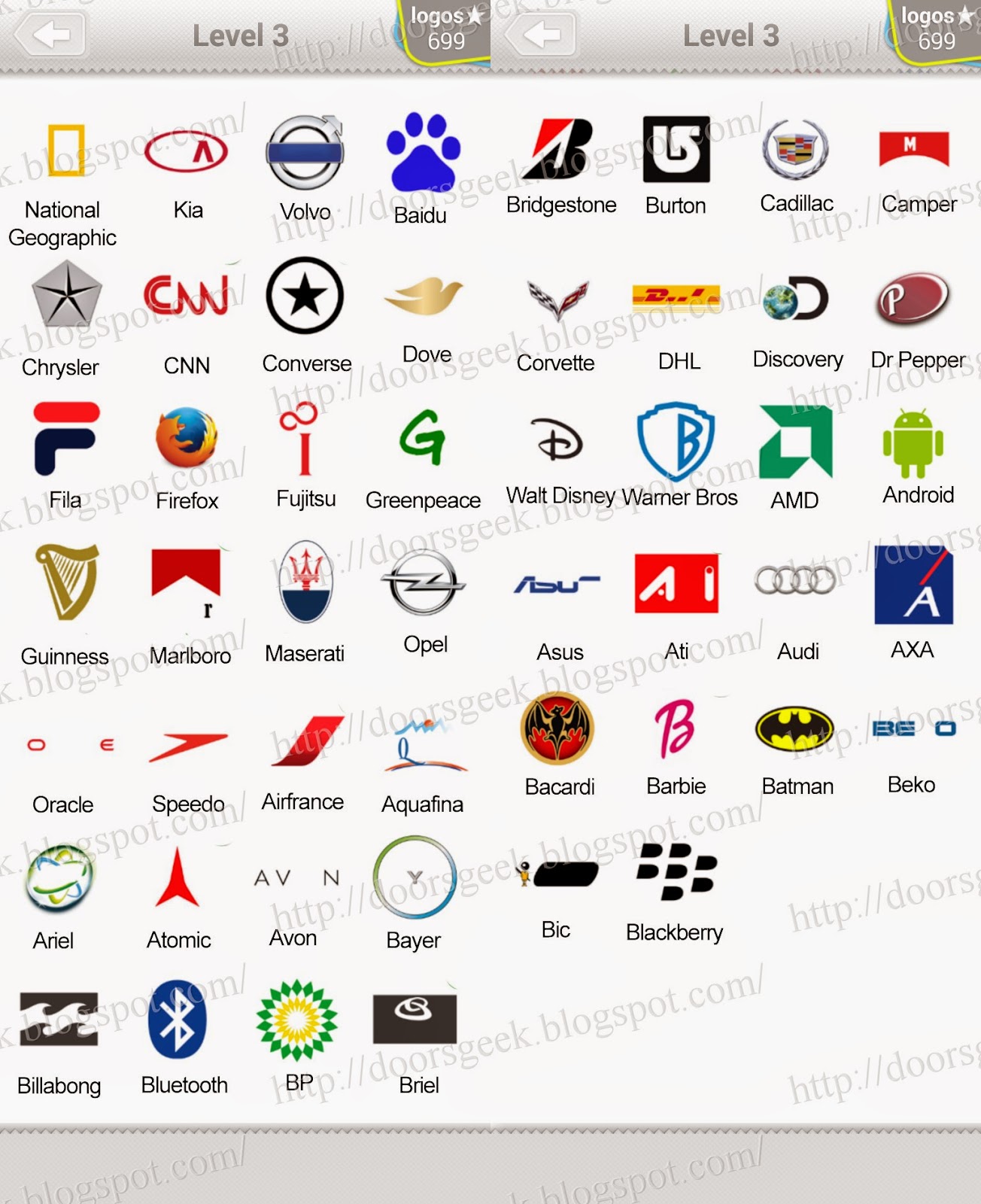 picture quiz logos level 3