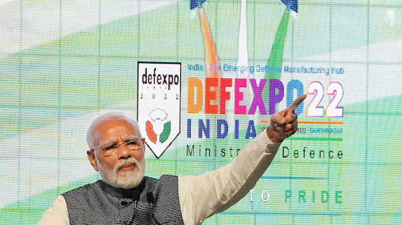 PM Modi inaugurates DefExpo 2022, lays foundation of Deesa airfield