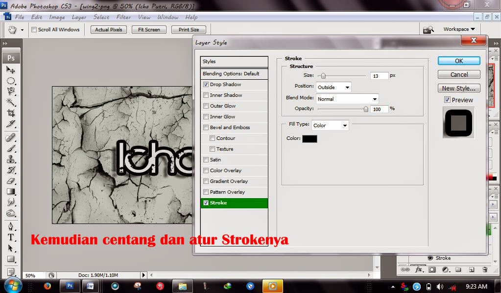 HOW TO MAKE BACKGROUND NAME TEXT [By: Meliadesign:v 