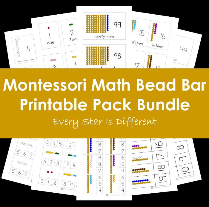 Montessori Math Bead Bar printable pack