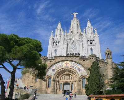 Sagrat Cor church on the top of Tibidabo hill