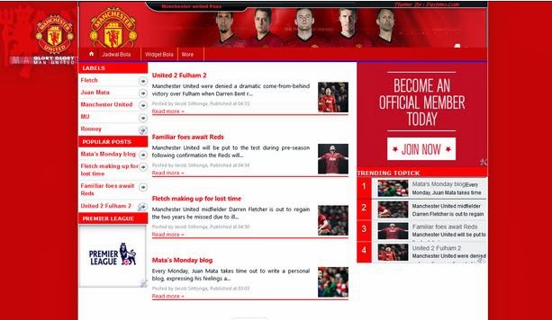 Manchester United Blogger Template