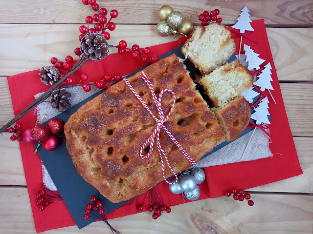 Brunsviger. Brioche danés navideño. Masas. Desayuno, merienda, horno, Cuca. Receta de Navidad