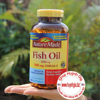 Thực phẩm chức năng Viên Dầu Cá Nature Made Fish Oil 200 viên Hàm Lượng Omega 3 từ thiên nhiên www.huynhgia.biz