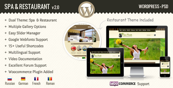 SPA Treats - Spa & Restaurant WordPress - ThemeForest Item for Sale